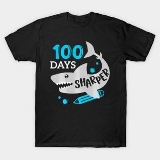 My Students Are 100 Days Sharper Shark Teacher Boys Kids T-Shirt